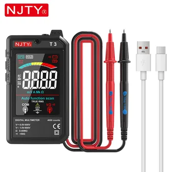 NJTY T3 Smart Digital Multimeter Typ-C-Aufladung, automatische Bereichswahl, 4000 Zählungen, ultradünnes