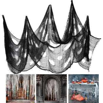 Halloween Gaze Dekoration Spukhaus Atmosphäre Dekor Zubehör Gruselige Gaze Hausgarten DIY Dekoration Suplies