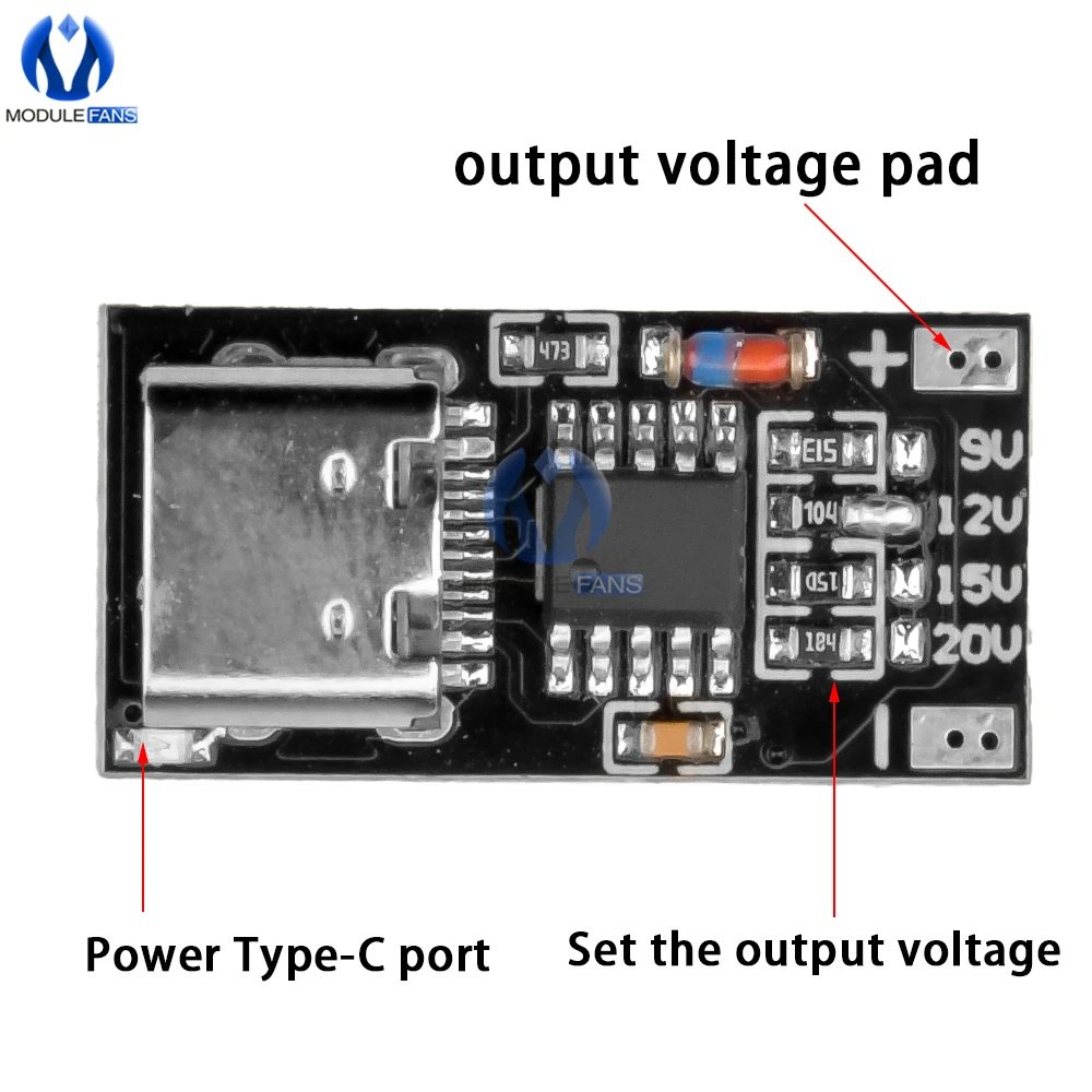 USB-C PD Trigger Board Modul PD/QC Decoy Board Schnellladung – Bild 3