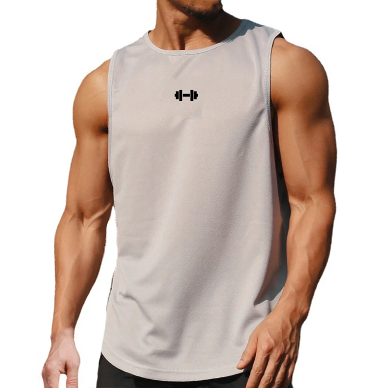 Sommer männer Gym Tank Top Fitness Training Kleidung Schnell – Bild 5
