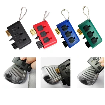 3-in-1-Reinigungsbürste für Golfschläger, Trainingszubehör, Tasche, tragbar, multifunktional
