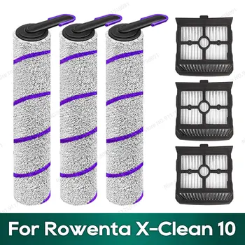 Kompatibel für Rowenta X-Clean 10, Tefal X-Clean 10, Staubsauger-Mopp-Zubehör, Rollenbürste, Hepa-Filter