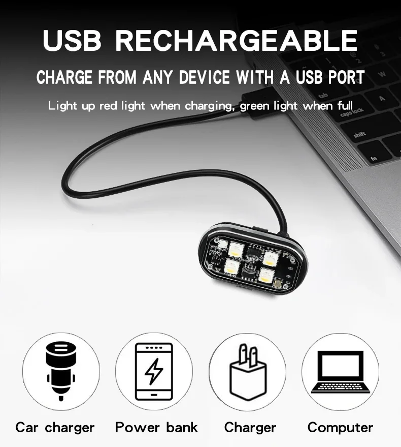 RGB Led Auto Strobe Lichter Motorrad LED-Blitz Position – Bild 3