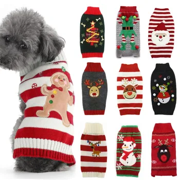Hundepullover Weihnachten Winter Warme Hundekleidung Weihnachtsoutfit für Hunde Welpenmantel Hundekostüm