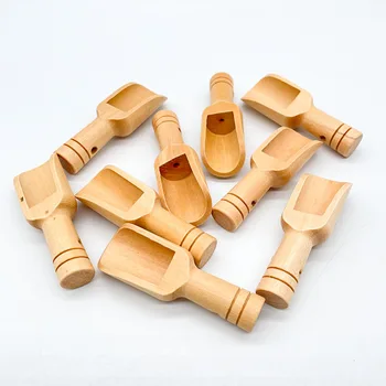 Holz Kleine Mini Scoop Salz Zucker Kaffee Löffel Teelöffel Kleine Salz Schaufel Milch Pulver Scoops (10 Stück)