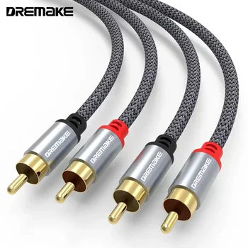 Cinch-Kabel, 2 Cinch auf 2 Cinch-Stereokabel, Stecker auf Stecker, Aux-Kabel, Buchse für Heimkino, HDTV, TV