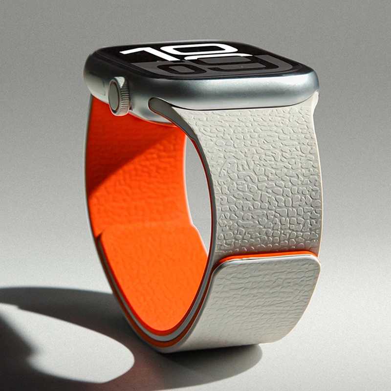 Magnetisches Silikonarmband für Apple Watch, 40 bis 49 mm