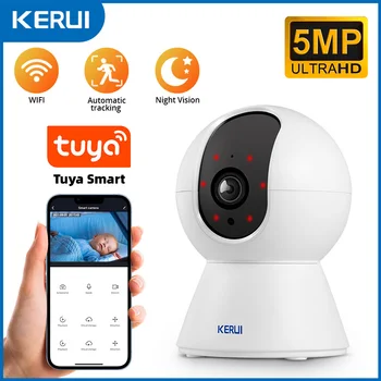 Kerui 3mp tuya smart mini wifi ip kamera innen wireless home security ai human detect cctv überwachungs kamera