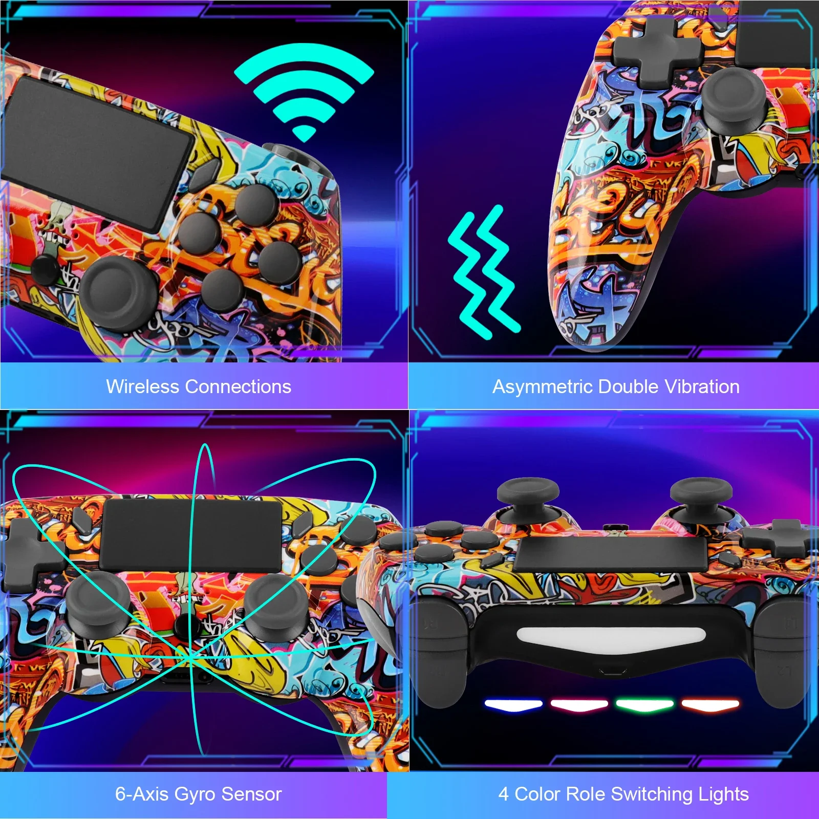 GAMINJA P47 Wireless Bluetooth Controller Gamepad mit – Bild 2
