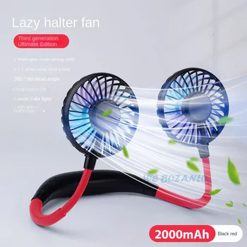 USB Tragbare Fan Kalt Fan Hands Free Neck Fan Hängen Wiederaufladbare Mini Sport Fan 3-Geschwindigkeit