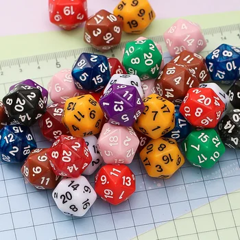 Acryl-D20-Würfel, polyedrische Würfel, Lehrmaterial für Mathematik, Lernmittel, Spielzeug (10 Stück)