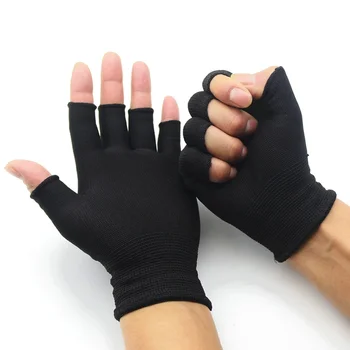 1 Paar multifunktionale Halbfingerhandschuhe für Herren und Damen, verschleißfeste gestrickte