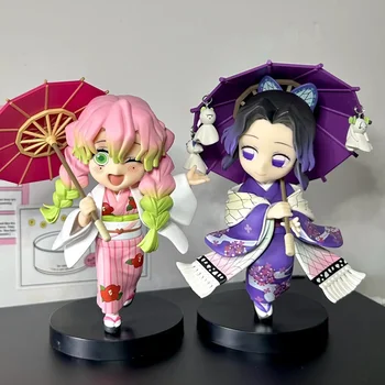 Anime-Figur Demon Slayer Figuren Kimetsu No Yaiba Puppe Plum Rain Serie Blind Box Figurine Krieger Actionfigur