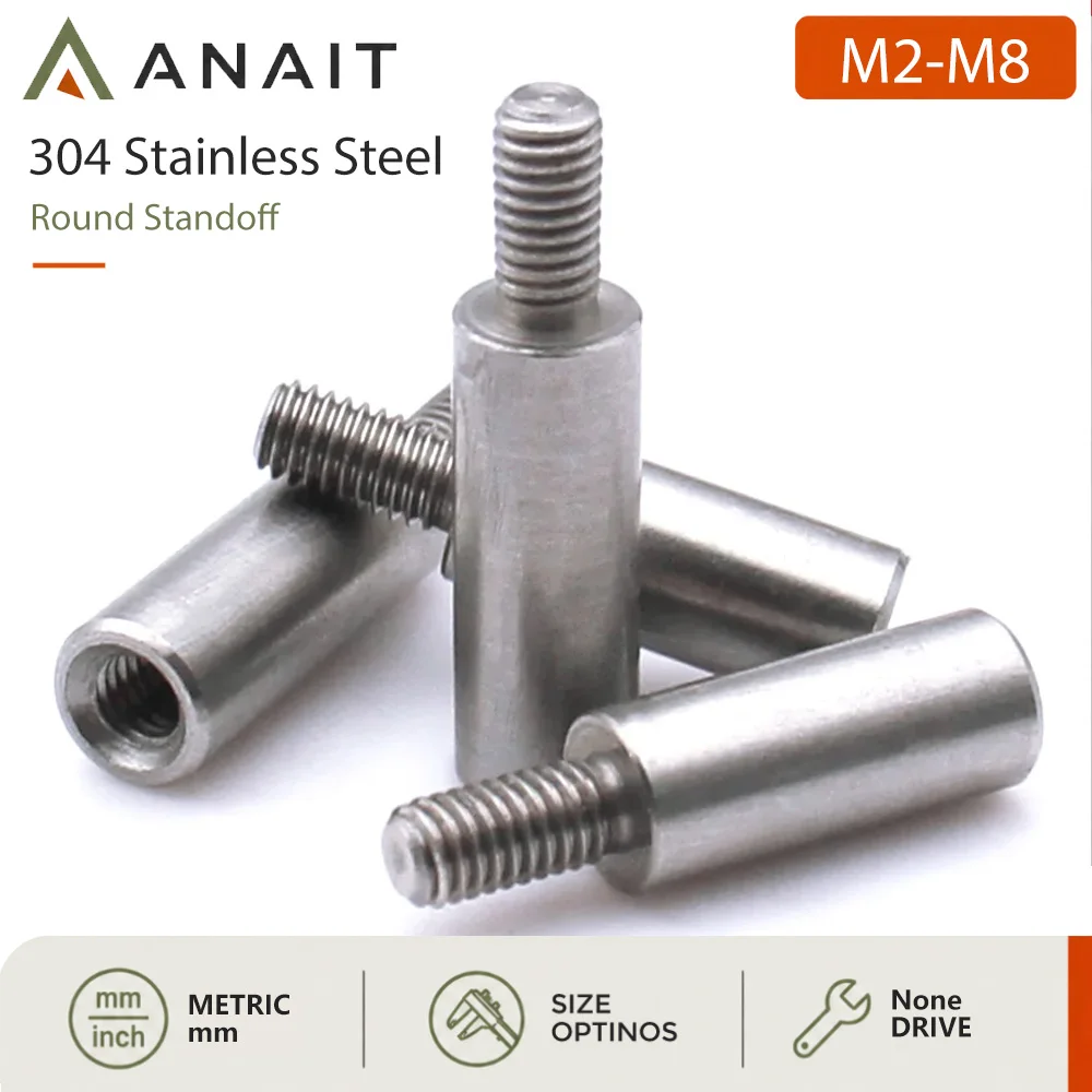 1-10 Stück M2 M2.5 M3 M4 M5 M6 M8 304 Edelstahl Runde