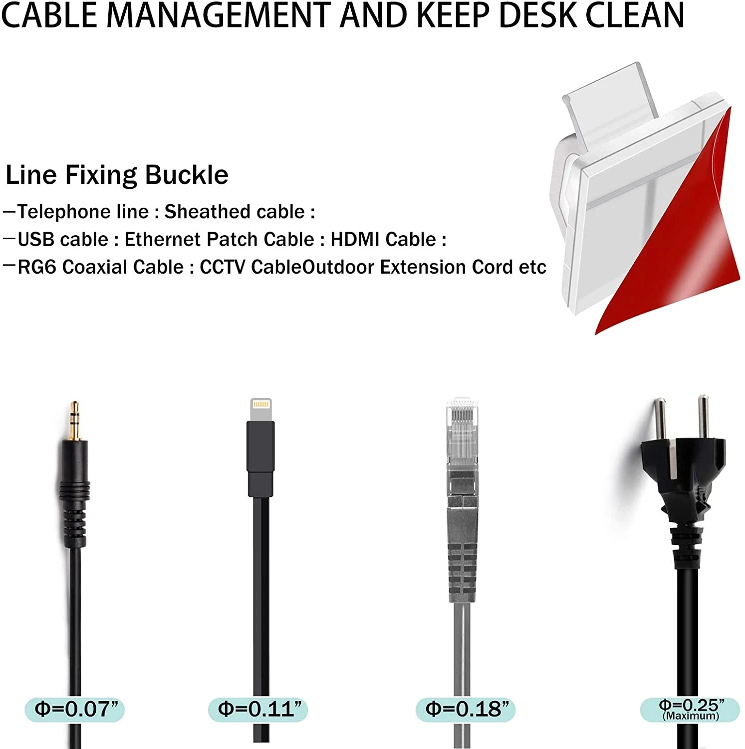 50 Stück Kabel-Organizer-Clips – Bild 6