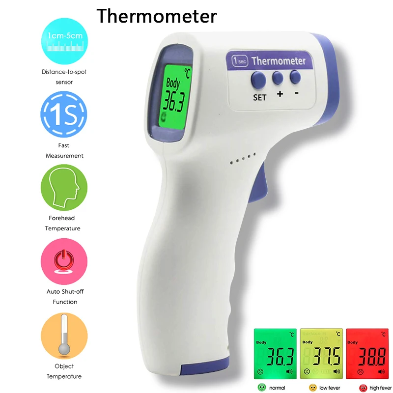 1 Stück Stirn-Temperaturpistole Infrarot-Handthermometer – Bild 2