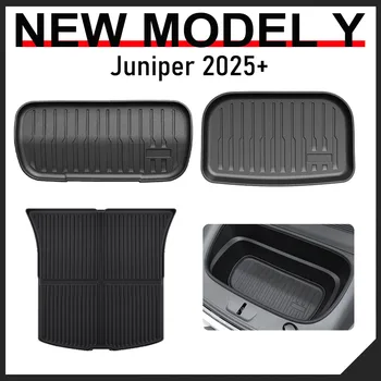 Vordere und Hintere Kofferraummatte für 2025 2026 Tesla Model Y Juniper Laderaummatte Rücksitzabdeckung