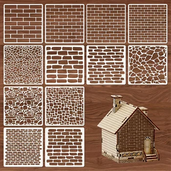 Kein Skill Wonder! 12er-Pack 6"x6" waschbare Schablonen|Wiederverwendbare Sprühfarbenvorlagen|Werkzeug