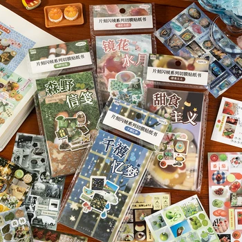 Gestanzte Aufkleber für Buch, Retro-Cartoon, dekorativ, handgefertigt, Scrapbooking-Zubehör (20 Stück)