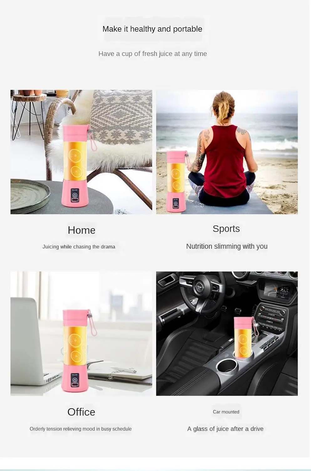 Mini Elektrische Entsafter USB Lade Smoothie Milchshake Maker – Bild 2