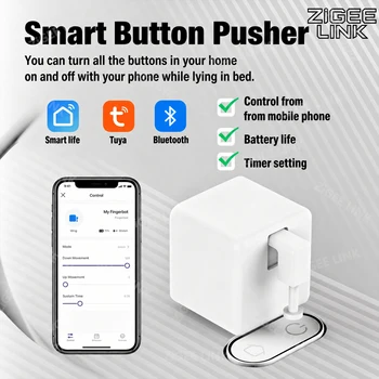Bluetooth Smart Fingerbot-Schalter für Tuya Garagen-Vorhänge, Knopf-Roboterdrücker, Sprachassistent für Alexa