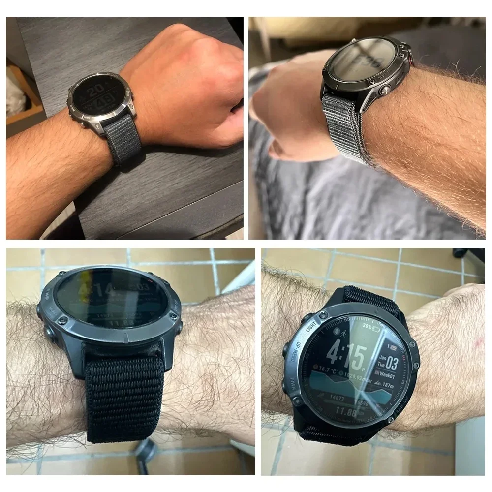 Hakenschlaufe 22 mm 26 mm Nylonarmband für Garmin Fenix 8 E 7 – Bild 3