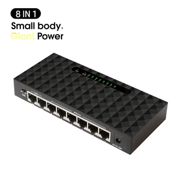 8 Ports Gigabit Smart Switcher 10/100 Mbit/s Switch Ethernet Hochleistungs-Ethernet-Netzwerk-Switch RJ45 Hub