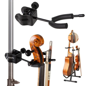 Geigenhalter, Geigen- und Viola-Ständer, Mikrofon- oder Notenständer, Geigenhalter für den Schreibtisch