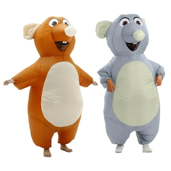 Aufblasbare Maus-Kostüme für Erwachsene, Weihnachts-Anime-Cosplay-Kostüm, niedliches Maus-Maskottchen