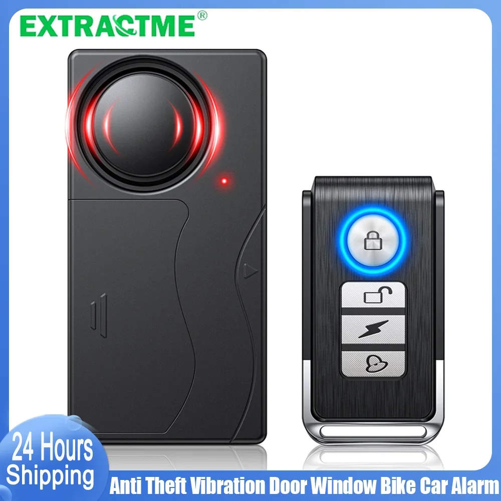 Extractme 108 dB Diebstahlalarm, kabelloser Vibrationsalarm