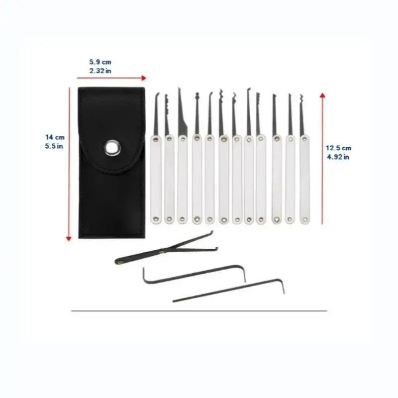 15 stücke Entriegelung Lock Pick Set Schlüssel Extractor – Bild 2