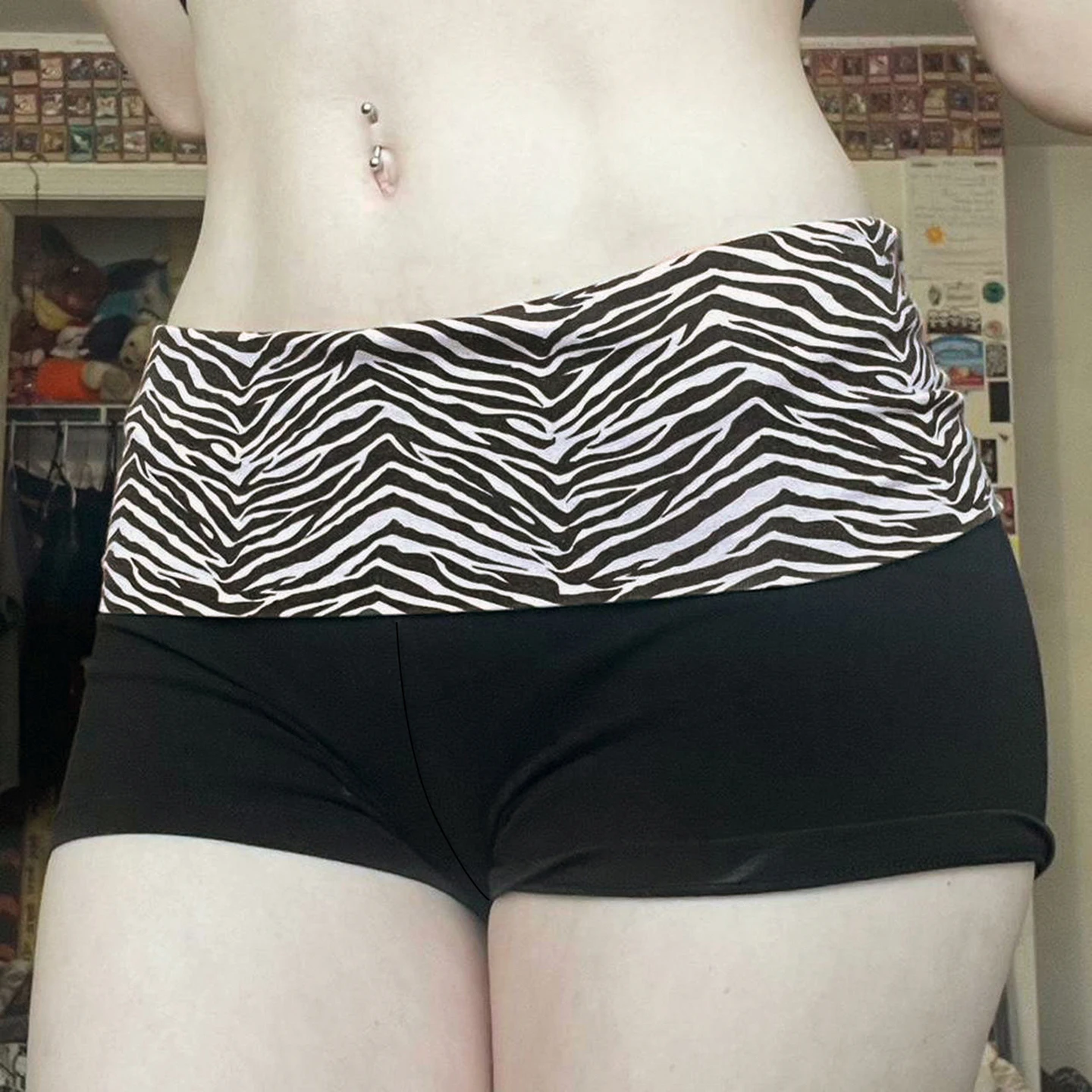 SUCHCUTE Casual Zebra-Print Elastische Shorts Weibliche Dünne – Bild 3