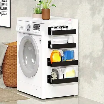 Magnetisches Lagerregal für Haushalt, Küche, Kühlschrank, Waschmaschine, seitlich hängendes (2 Stück)