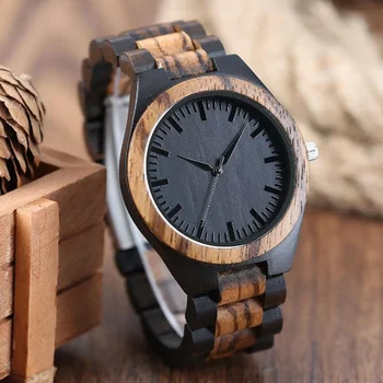 Personalisierte Armbanduhr für Männer, Luxusuhren, Chronograph, Holz, Quarzuhren, Box für Ihn, Geschenke