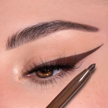 Wasserdichter schwarzbrauner Eyeliner-Gelstift, ultrafein, matt, glatt, schnell trocknend, nicht