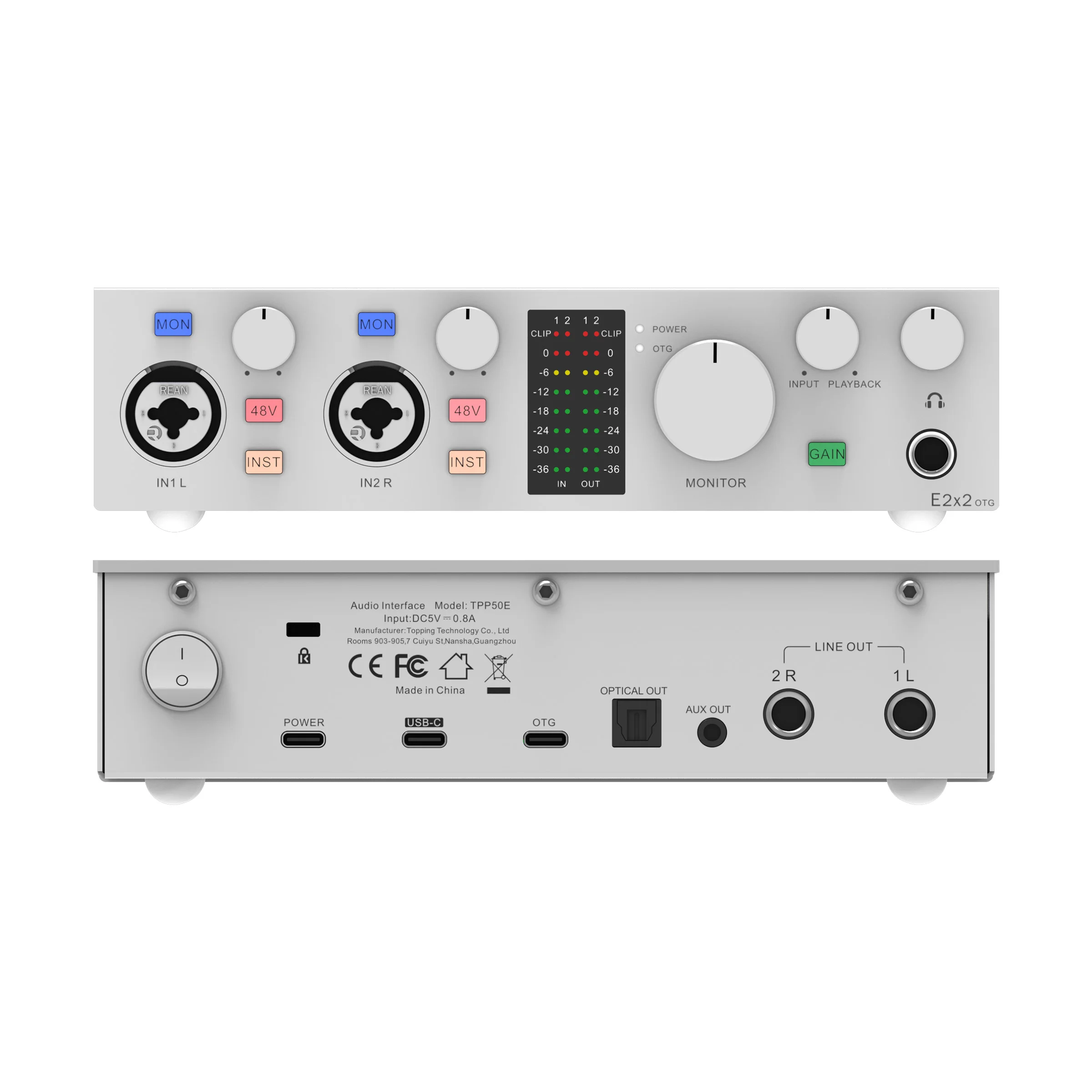 NEUES TOPPING E2x2 OTG Professionelles Audio-Interface – Bild 5