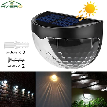 Solarleuchten für den Außenbereich, 6 LEDs, halbrunde Wandstufe, Garten-Layout, Terrasse, Ambiente, dekoriert