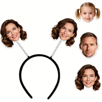 Individuelle Foto-Stirnbänder, personalisierbar, jedes Gesicht, Foto-Haarbänder, Geburtstagsparty-Dekoration