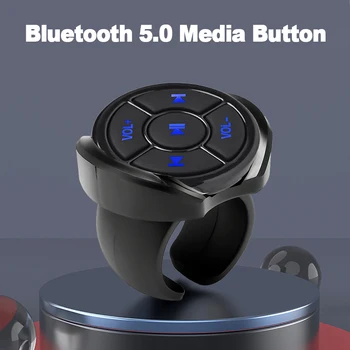 Drahtlose Bluetooth 5.0 Fernbedienung Media Button Auto Motorrad Fahrrad Lenkrad Musik Spielen für IOS Android