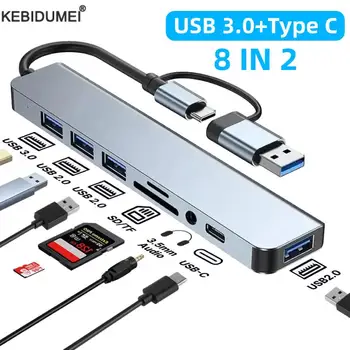 USB-C Hub mit USB 3.0, SD/TF Kartenleser und Audioausgang