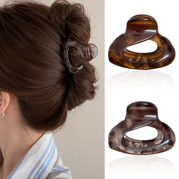 1 schicke Schildpatt-Haarklammern, 2-teiliges Set, trendiger Haarschmuck, ideal zur Sicherung von Dutt