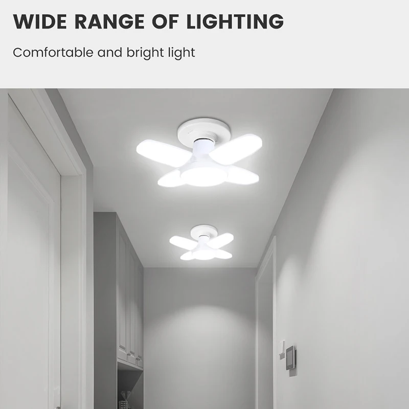E27-Lüfterform, faltbar, 28 W, LED-Lampe, AC220 V/110 V – Bild 5