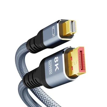 Displayport 1.4 Kabel 8K 60Hz Mini DP zu DP Kabel 4K Ultra HD Video Audio Kabel für Laptop TV Xbox Projektor