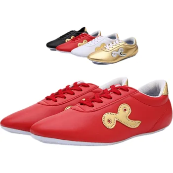 Kampfkunstschuhe Unisex Leichtgewicht Herren Damen Tai Chi Wushu Schuh Weiche Sohle Leder Traditionelle