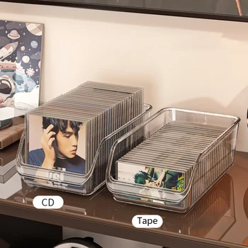 CD-Disc-Rack Desktop-Album-Aufbewahrungsbox Schwarzes Vinyl-Plattenregal Magnetband-Display-Aufbewahrungsregal