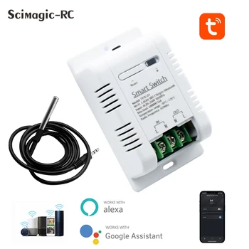 Tuya WiFi Smart Temperatur Schalter 16A Energieverbrauch Überwachung Thermostat Kompatibel Alexa Google Home