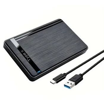 2,5 Zoll externes Festplattengehäuse USB 3.0/2.0/Typ C zu SATA Festplattengehäuse SSD Externer Speicher