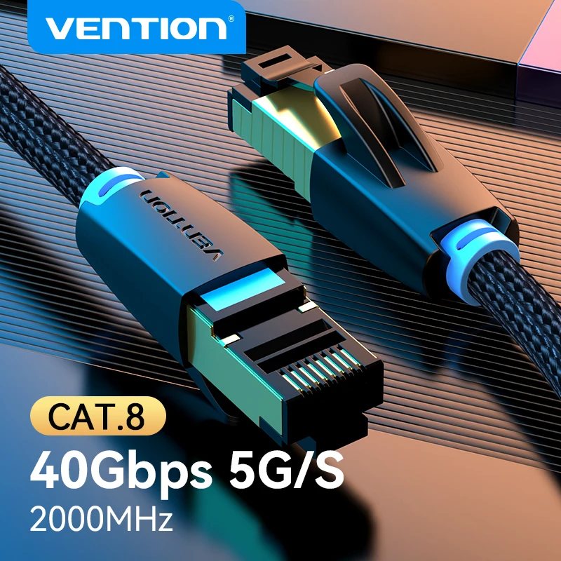 Cat 8 Netzwerkkabel RJ45, 40 Gbit/s, 2000 MHz, Baumwolle