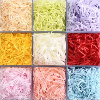 Mehrfarbige, geschredderte, knisterte Papierstränge, geschredderte Knister-Konfetti, DIY-Geschenkbox-Füllung