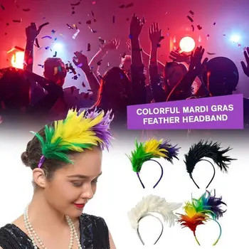 Modischer Karnevalsparty-Feder-Haarreif, bunter, leichter Kopfschmuck, hübscher Kopfschmuck für Festivals